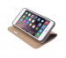 Moshi Overture Flip Wallet Case - кожен/текстилен калъф, тип портфейл и поставка за iPhone 6, iPhone 6S (титан-кафяв) 6