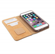 Moshi Overture Flip Wallet Case - кожен/текстилен калъф, тип портфейл и поставка за iPhone 6, iPhone 6S (титан-кафяв) 1