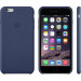 Apple iPhone Case - оригинален кожен кейс (естествена кожа) за iPhone 6 Plus, iPhone 6S Plus (син) 8