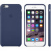 Apple iPhone Case - оригинален кожен кейс (естествена кожа) за iPhone 6 Plus, iPhone 6S Plus (син) 7