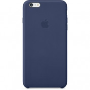 Apple iPhone Case - оригинален кожен кейс (естествена кожа) за iPhone 6 Plus, iPhone 6S Plus (син)