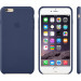 Apple iPhone Case - оригинален кожен кейс (естествена кожа) за iPhone 6 Plus, iPhone 6S Plus (син) 6