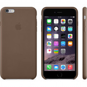 Apple iPhone Case - оригинален кожен кейс (естествена кожа) за iPhone 6 Plus, iPhone 6S Plus (кафяв) 7