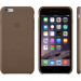 Apple iPhone Case - оригинален кожен кейс (естествена кожа) за iPhone 6 Plus, iPhone 6S Plus (кафяв) 8