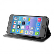 Puro Booklet - кожен флип калъф и стойка за iPhone 6, iPhone 6S (черен) 2