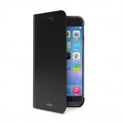 Puro Booklet - кожен флип калъф и стойка за iPhone 6, iPhone 6S (черен)