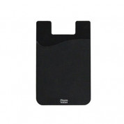 Out Of Style Phone Wallet Black - практичен силиконов джоб, прикрепящ се към гърба на вашето мобилно устройство (черен)