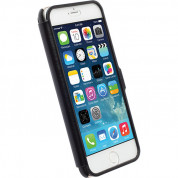 Krusell Donso ViewCase - кожен калъф, тип портфейл с вграден скрийн протектор и поставка за iPhone 6, iPhone 6S (черен) 2