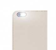 Moshi Overture Flip Wallet Case - кожен/текстилен калъф, тип портфейл и поставка за iPhone 6 Plus, iPhone 6S Plus (бежов) 3