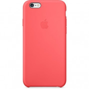 Apple Silicone Case - оригинален силиконов кейс за iPhone 6, iPhone 6S (розов)