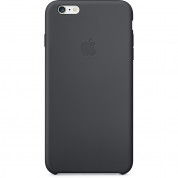 Apple Silicone Case - оригинален силиконов кейс за iPhone 6 Plus, iPhone 6S Plus (тъмносив)