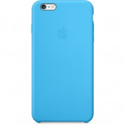 Apple Silicone Case - оригинален силиконов кейс за iPhone 6 Plus, iPhone 6S Plus (син)