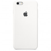 Apple Silicone Case - оригинален силиконов кейс за iPhone 6, iPhone 6S (бял)