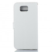 Wallet Flip Case - кожен калъф, тип портфейл за Samsung Galaxy Alpha SM-G850 (бял) 1
