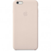 Apple iPhone Case - оригинален кожен кейс (естествена кожа) за iPhone 6 Plus, iPhone 6S Plus (бледо розов)