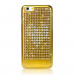 Bling My Thing Extravaganza Gold Heart Case - дизайнерски поликарбонатов кейс с кристали Сваровски за iPhone 6, iPhone 6S (златист) 1