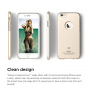 Elago S6P Slim Fit Case + HD Clear Film - качествен кейс и HD покритие за iPhone 6 Plus (златист) 2