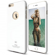 Elago S6P Slim Fit Case + HD Clear Film - качествен кейс и HD покритие за iPhone 6 Plus (бял)