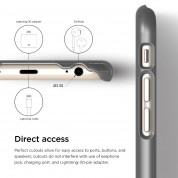 Elago S6P Slim Fit Case + HD Clear Film - качествен кейс и HD покритие за iPhone 6 Plus (сив) 5