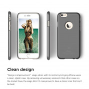 Elago S6P Slim Fit Case + HD Clear Film - качествен кейс и HD покритие за iPhone 6 Plus (сив) 2