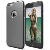 Elago S6P Slim Fit Case + HD Clear Film - качествен кейс и HD покритие за iPhone 6 Plus (сив)
