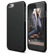 Elago S6P Slim Fit 2 Case + HD Clear Film - качествен кейс и HD покритие за iPhone 6 Plus, iPhone 6S Plus (черен)