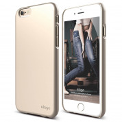 Elago S6P Slim Fit 2 Case + HD Clear Film - качествен кейс и HD покритие за iPhone 6 Plus, iPhone 6S Plus (златист)