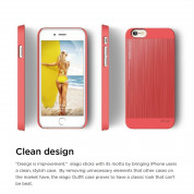 Elago S6P Outfit Aluminum Matrix + HD Clear Film - алуминиев кейс и HD покритие за iPhone 6 Plus, iPhone 6S Plus (светлочервен) 2