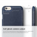 Elago S6 Leather Flip Case Limited Edition - луксозен кожен кейс от естествена кожа + HD покритие за iPhone 6, iPhone 6S (тъмносин) 8