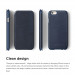 Elago S6 Leather Flip Case Limited Edition - луксозен кожен кейс от естествена кожа + HD покритие за iPhone 6, iPhone 6S (тъмносин) 3