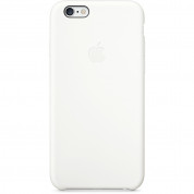 Apple Silicone Case - оригинален силиконов кейс за iPhone 6 Plus, iPhone 6S Plus (бял)