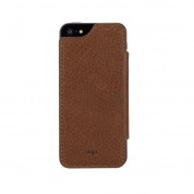 Vaja Nuova Pelle Bridge Argentina Leather Case - уникален кожен калъф (естествена кожа - ръчна изработка) за iPhone 5, iPhone 5S, iPhone SE (светлокафяв) 2