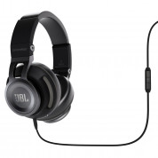 JBL Synchros S500 Over-Ear - слушалки с микрофон и управление на звука за iPhone, iPod, iPad и мобилни устройства (черни)