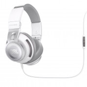 JBL Synchros S500 Over-Ear - слушалки с микрофон и управление на звука за iPhone, iPod, iPad и мобилни устройства (бял)