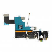 OEM System Connector and Flex Cable - лентов кабел с Lightning конектор, аудио жак и долен микрофон за iPhone 6 (сив)