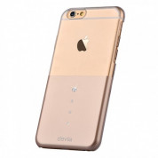 Devia Crystal Unique Case - поликарбонатов кейс за iPhone 6, iPhone 6S (с кристали Сваровски) (златист-прозрачен) 1