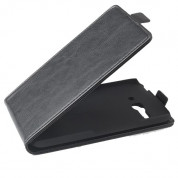 Leather Flip Case - вертикален кожен калъф за Alcatel One Touch Pop C9 (черен)