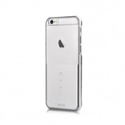 Devia Crystal Unique Case - поликарбонатов кейс за iPhone 6, iPhone 6S (с кристали Сваровски) (сребрист-прозрачен)
