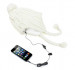 KitSound Audio Beanie Peruvian with Pom Pom - шапка с вградени слушалки с 3.5 мм аудио жак за iPhone и мобилни устройства (бял) 5