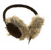 KitSound On-Ear Cord Fur Audio Earmuffs - ушанки с вградени слушалки с 3.5 мм аудио жак за iPhone и мобилни устройства (кафяв) 4