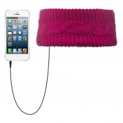 KitSound Bow Headband - вълнена лента за глава с вградени слушалки за iPhone и мобилни устройства (розов) 1