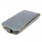 Leather Pocket Flip Case - вертикален кожен калъф с джоб за Nokia Lumia 730/735 (сив) 1