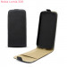 Leather Pocket Flip Case - вертикален кожен калъф с джоб за Nokia Lumia 520 (черен) 1