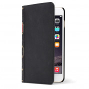TwelveSouth BookBook - луксозен кожен калъф (с кейс) тип портфейл за iPhone 6 Plus, iPhone 6S Plus (черен)