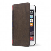 TwelveSouth BookBook - луксозен кожен калъф (с кейс) тип портфейл за iPhone 6 Plus, iPhone 6S Plus (кафяв)