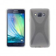 X-Line Cover Case - силиконов (TPU) калъф за Samsung Galaxy A3 (сив)