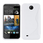 S-Line Cover Case - силиконов (TPU) калъф за HTC Desire 300 (бял)