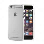 Prodigee View Case - хибриден кейс и покритие за дисплея за iPhone 6, iPhone 6S (прозрачен с бяла рамка и сребристи бутони)