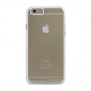 Prodigee View Case - хибриден кейс и покритие за дисплея за iPhone 6, iPhone 6S (прозрачен с бяла рамка и златисти бутони) 1