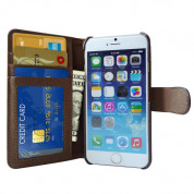Prodigee Wallegee+ Case - кожен калъф, тип портфейл с отделящ се кейс и поставка за iPhone 6, iPhone 6S (тъмносив) 4